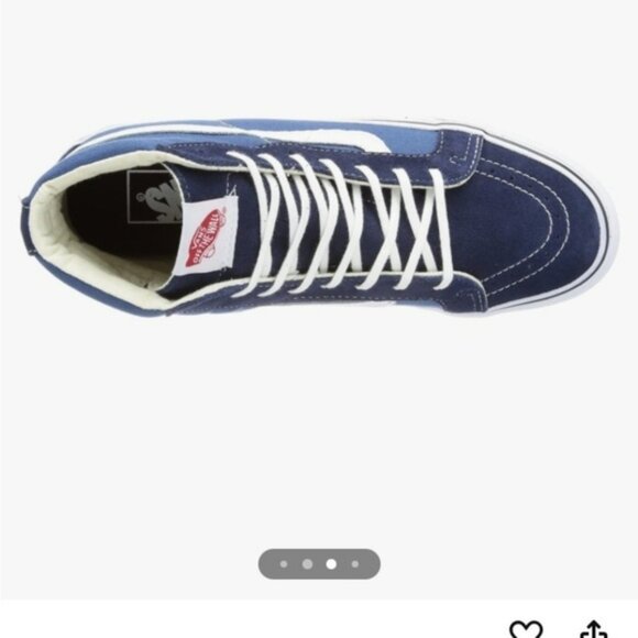 Vans Filmore SK8 Hi Top Suede Canvas Navy Blue sneaker skater shoe like new 9.5 - Picture 11 of 12